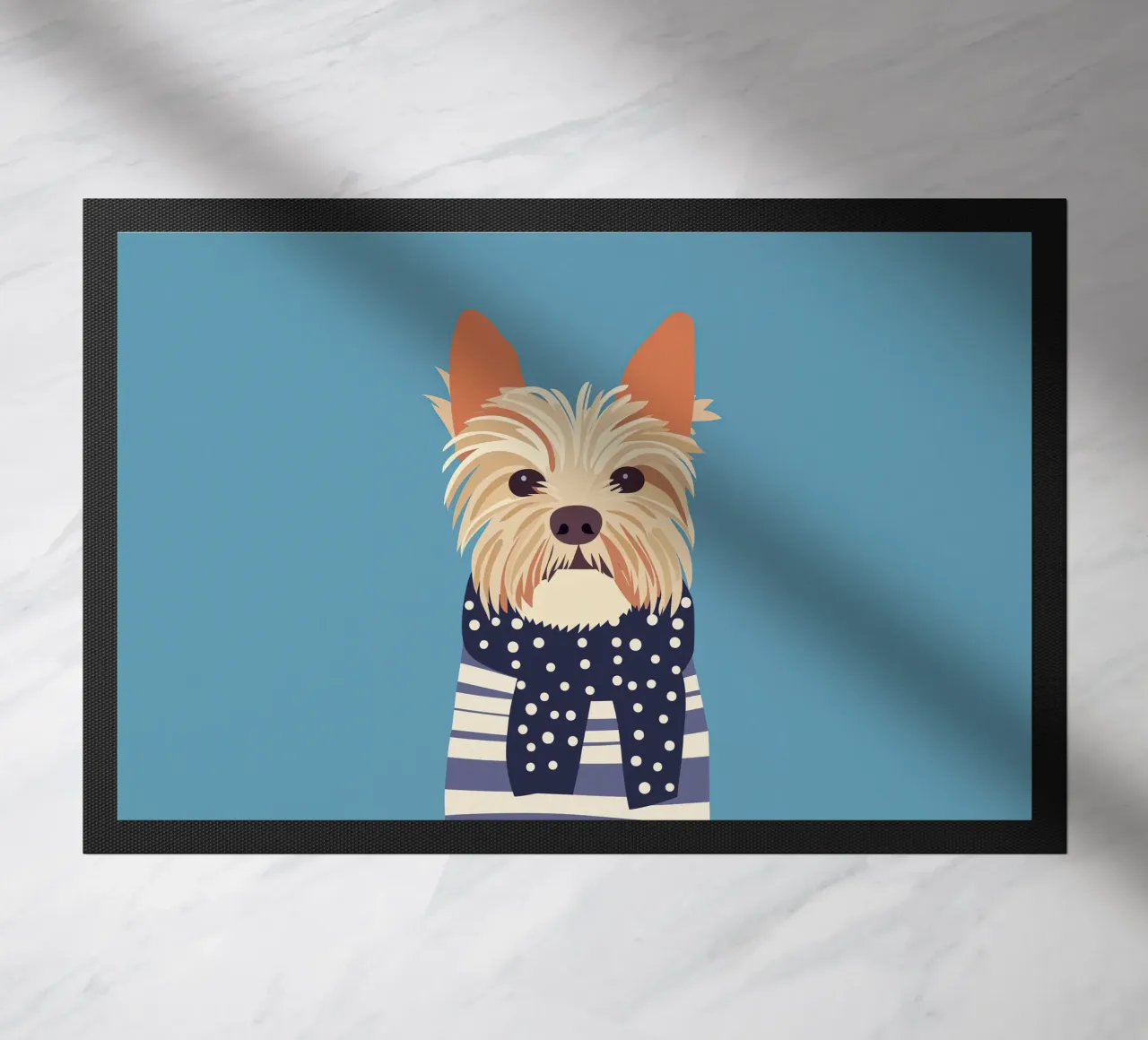 Cane con sciarpa zerbino da Little Art Lab