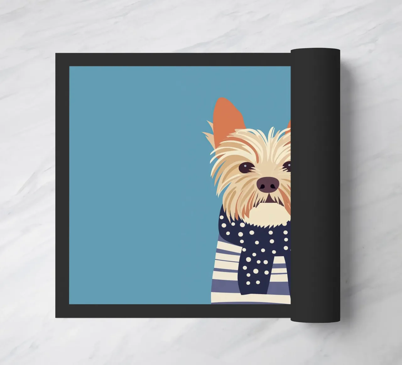 Cane con sciarpa zerbino da Little Art Lab