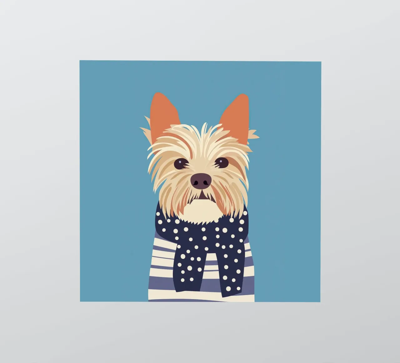 Cane con sciarpa adesivo da Little Art Lab