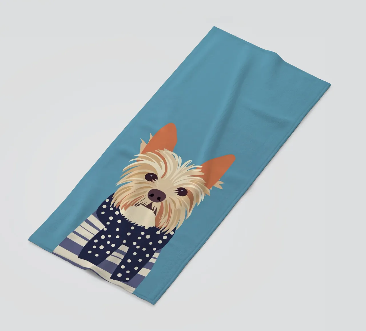 Chien avec écharpe serviette de plage de Little Art Lab