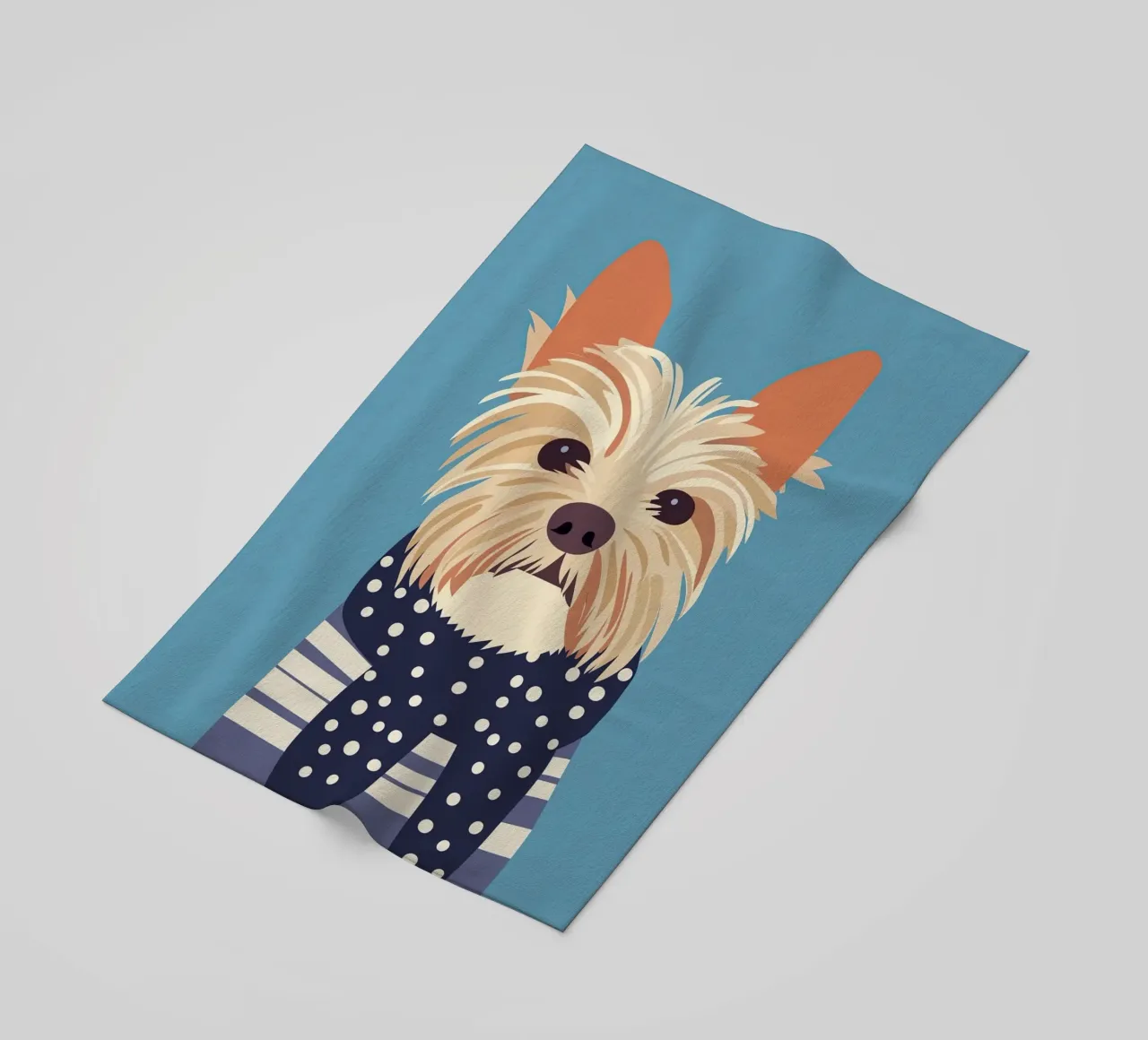 Chien avec écharpe serviette de plage de Little Art Lab