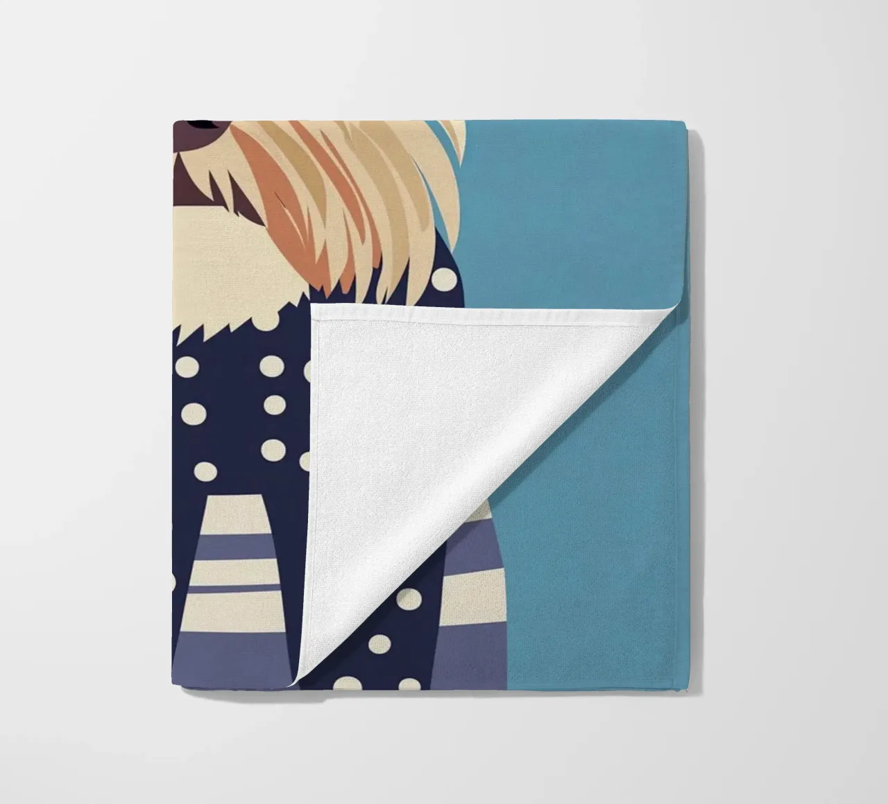 Chien avec écharpe serviette de plage de Little Art Lab