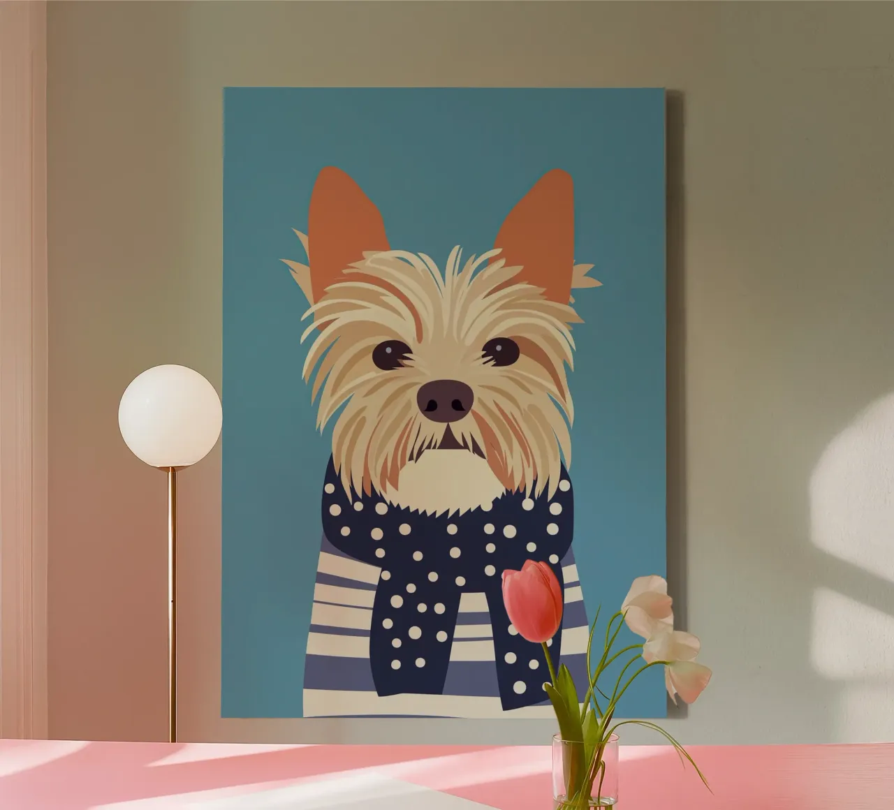 Cane con sciarpa tela da Little Art Lab