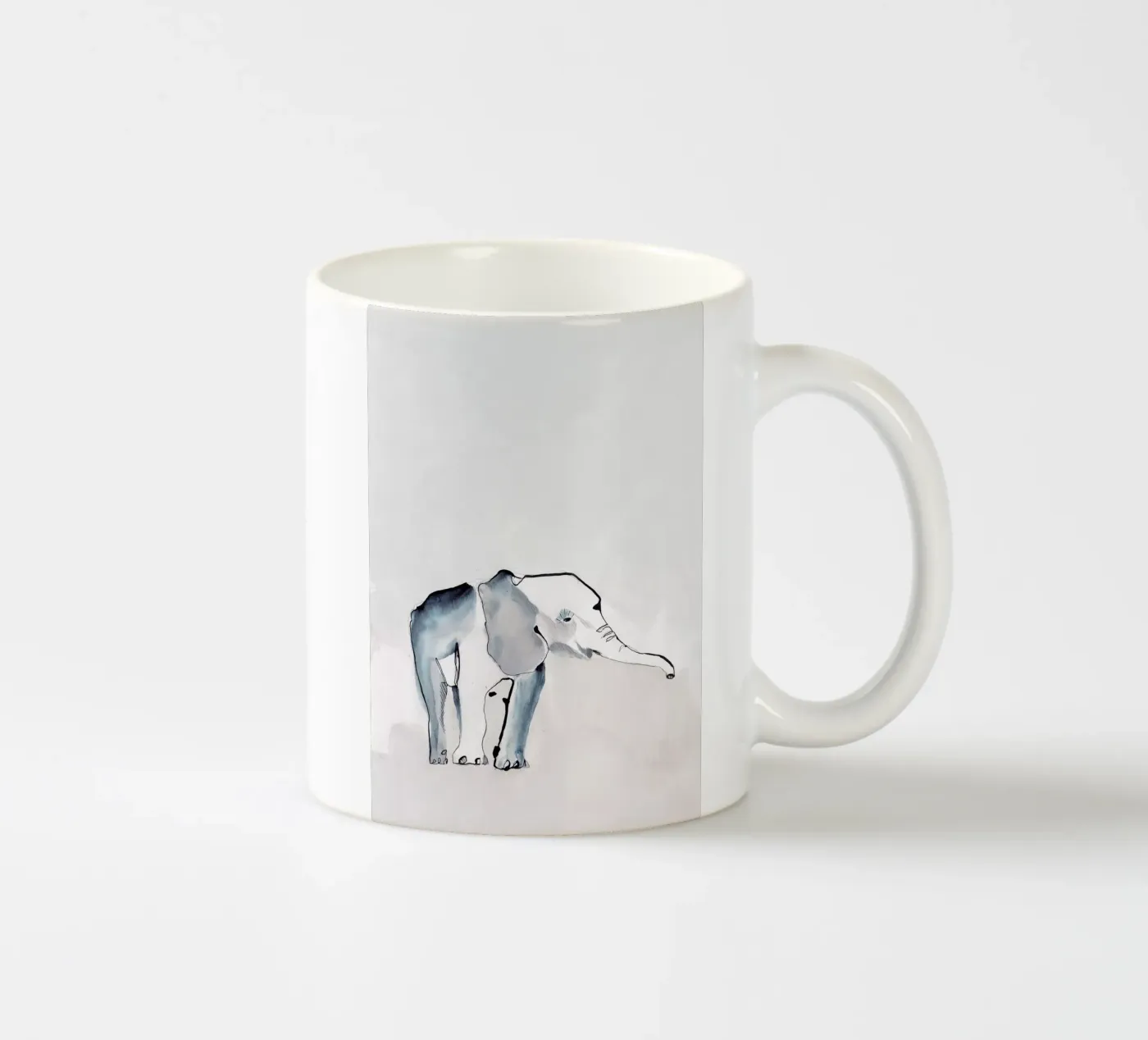 Elephant ceramic mug by Petit Boom Prints