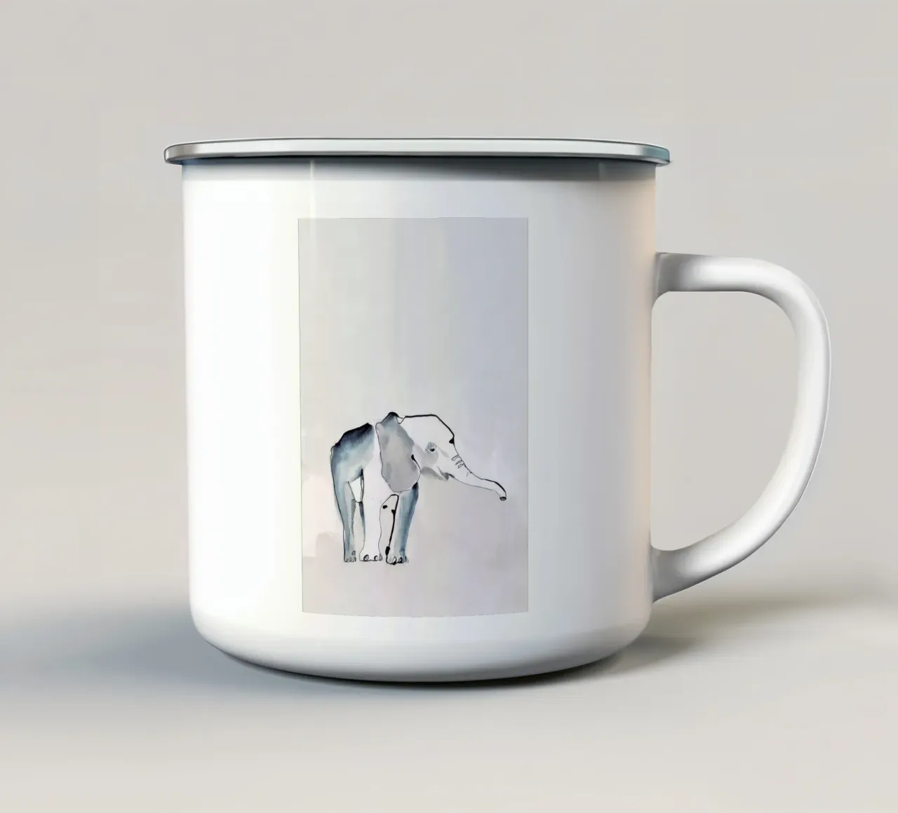 Elefante tazza in smalto da Petit Boom Prints