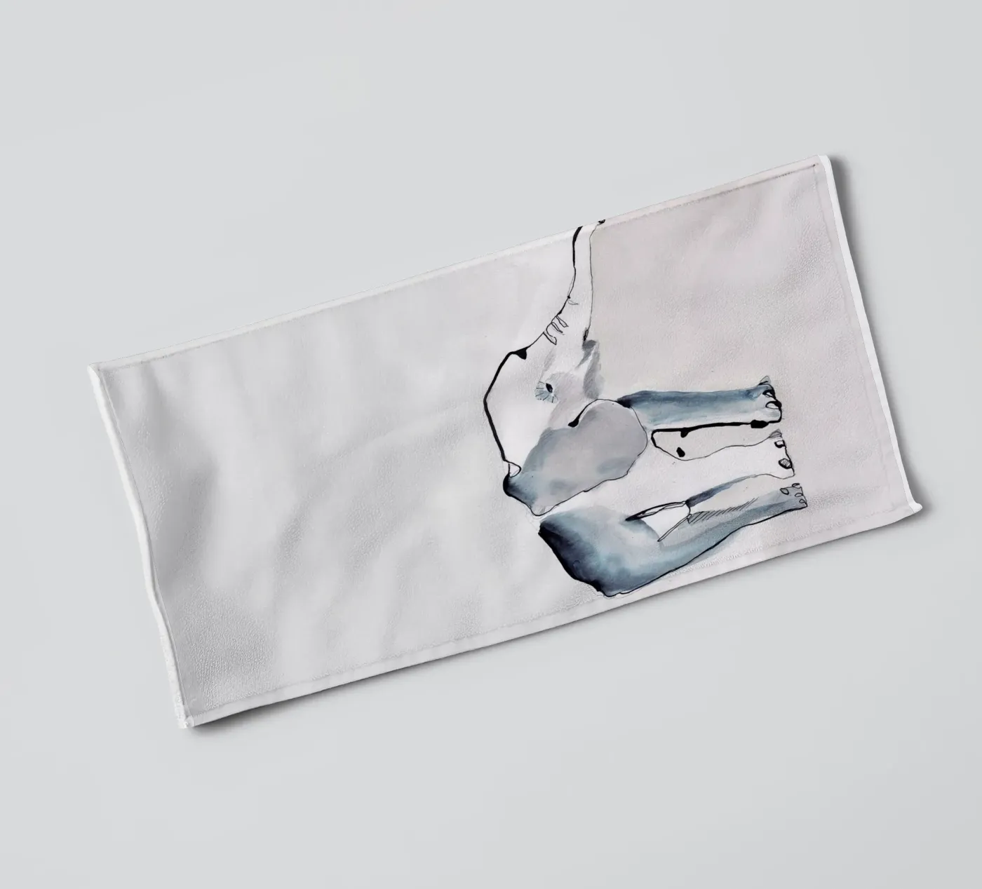 Elephant towel by Petit Boom Prints