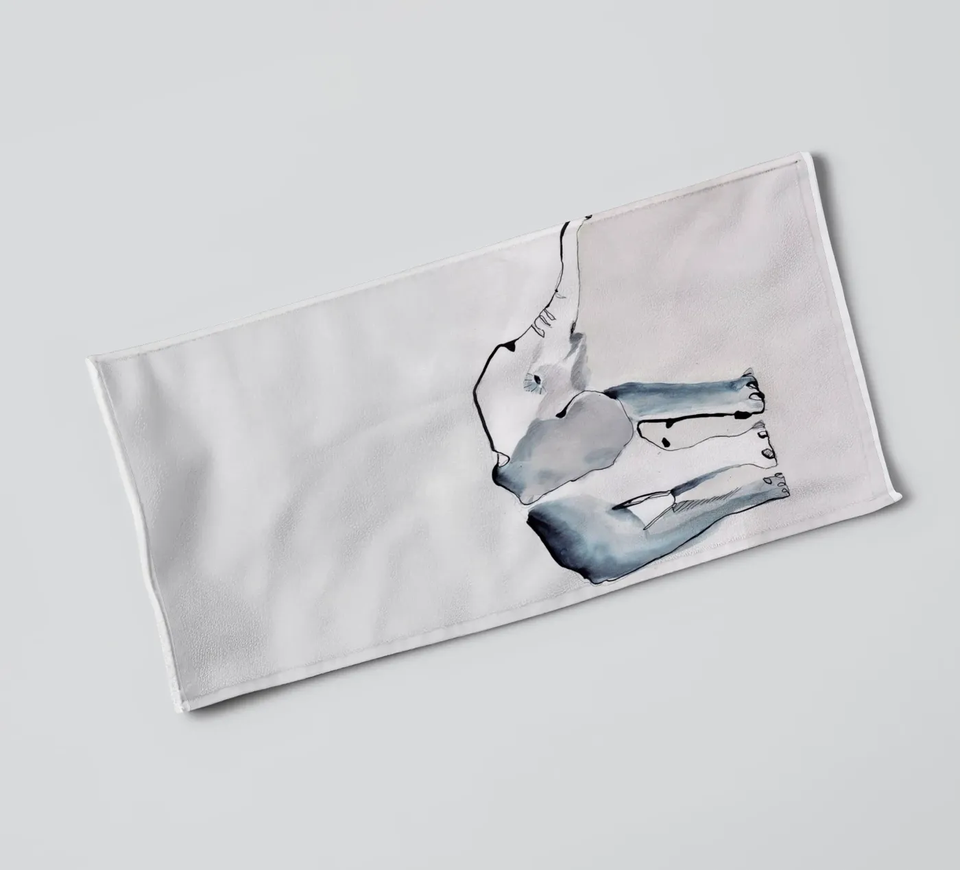 Elephant towel by Petit Boom Prints