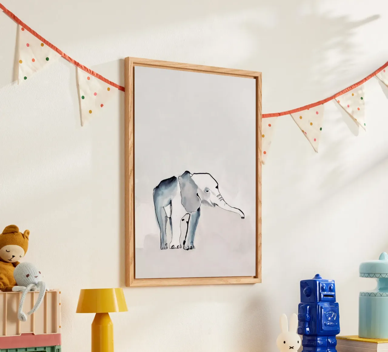 Elefante plexiglass da Petit Boom Prints