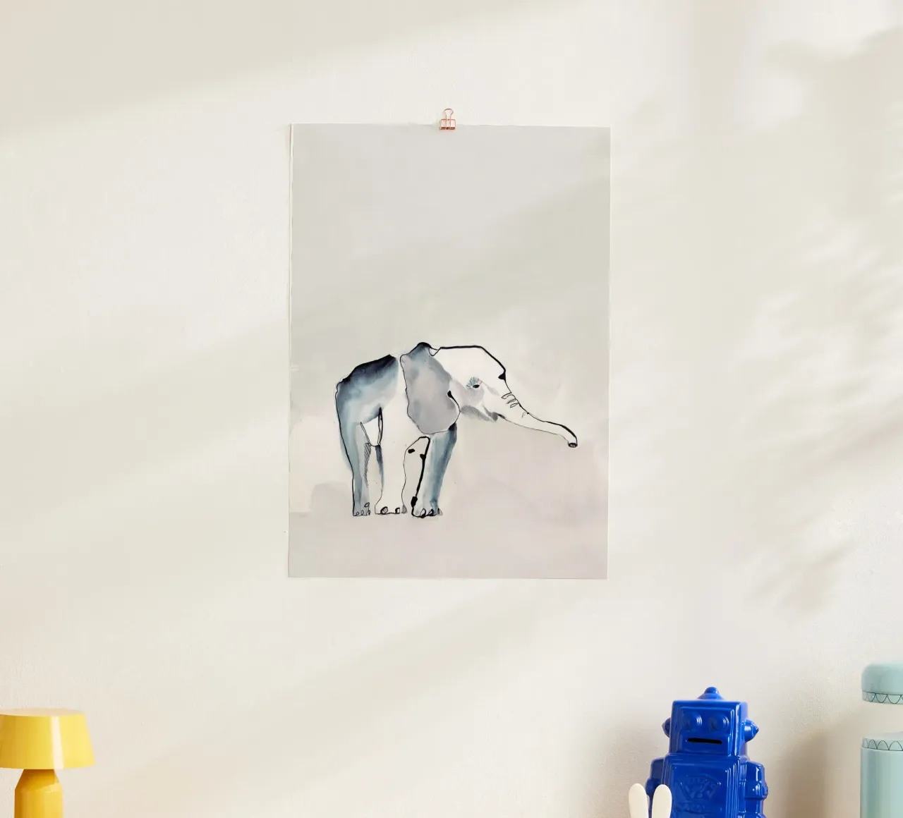 Elephant poster by Petit Boom Prints