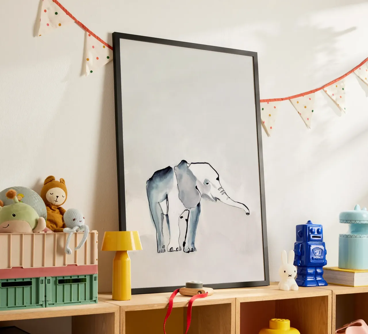 Elephant poster by Petit Boom Prints