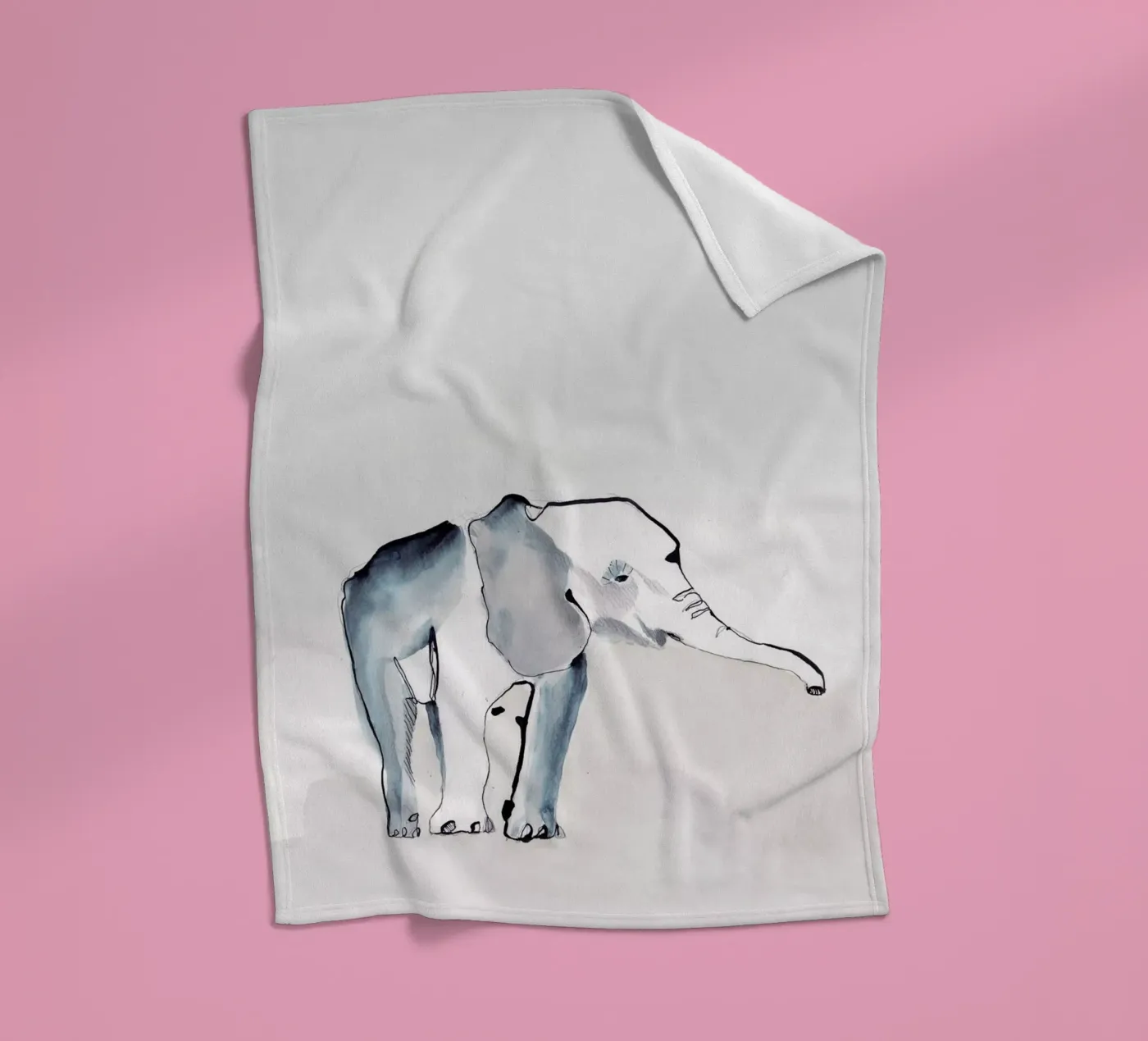 Elephant Fleecedecke von Petit Boom Prints