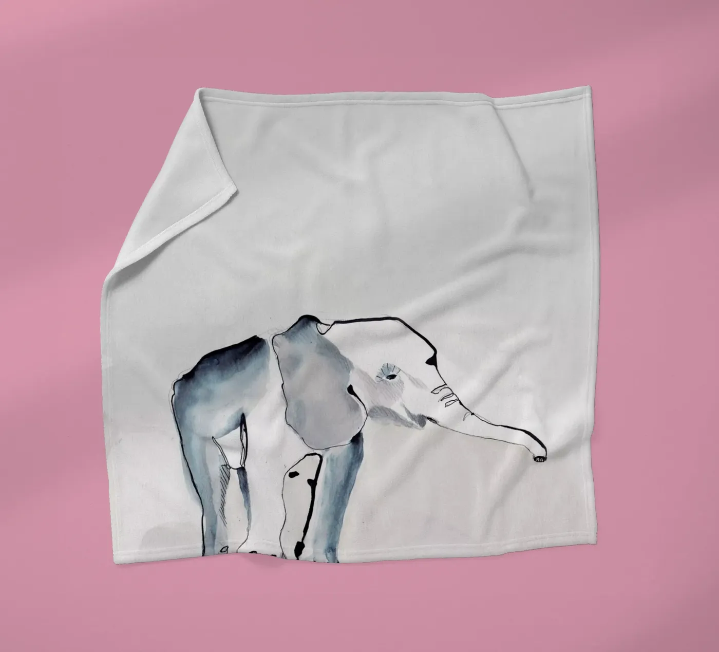 Elephant Fleecedecke von Petit Boom Prints