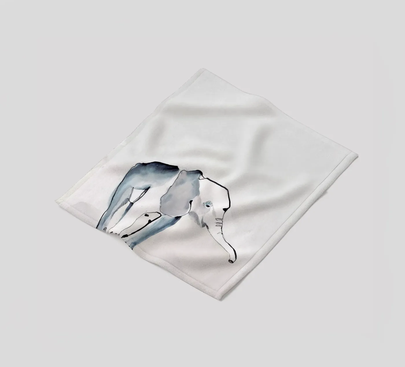 Elephant Fleecedecke von Petit Boom Prints