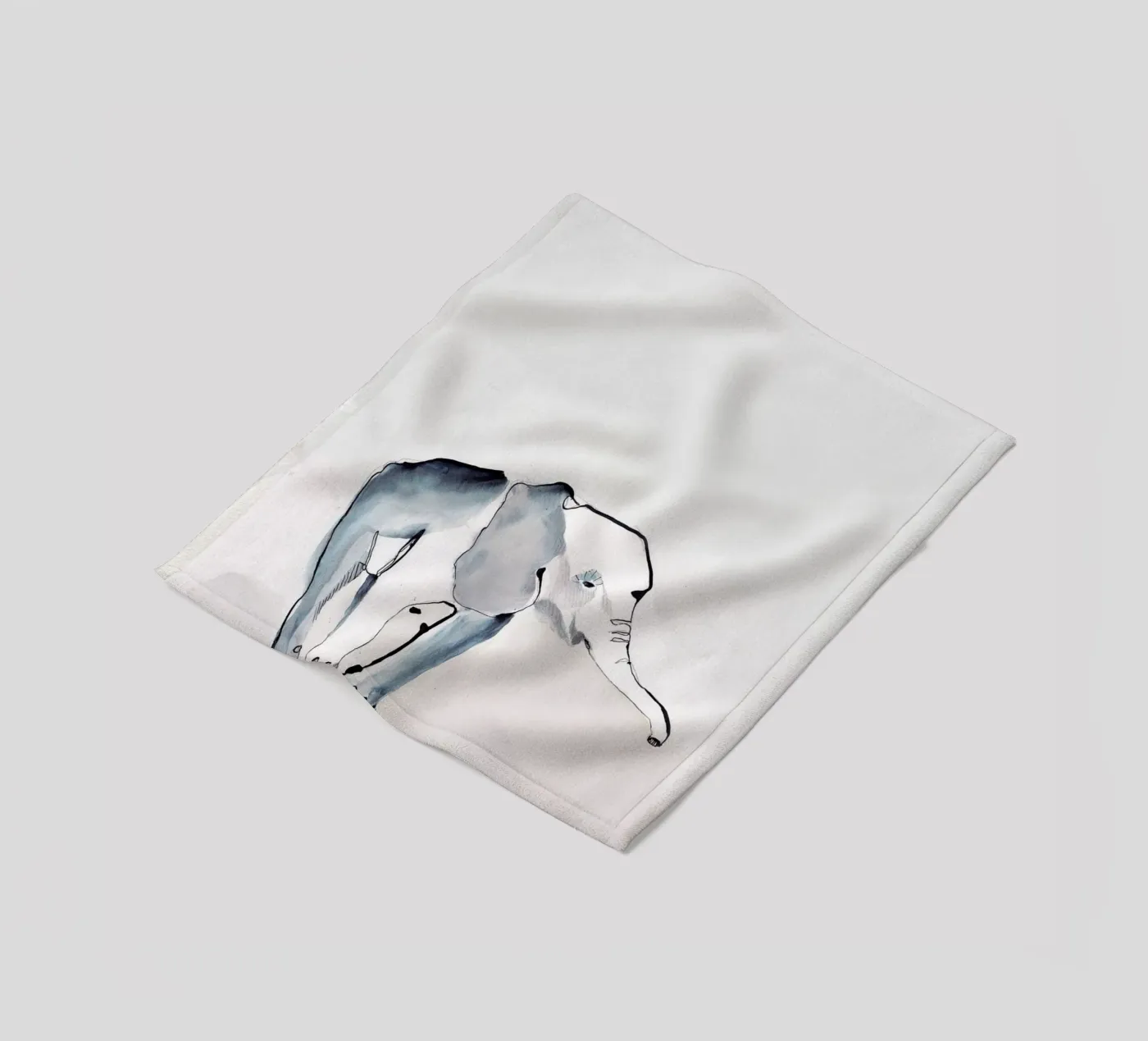 Elephant Fleecedecke von Petit Boom Prints