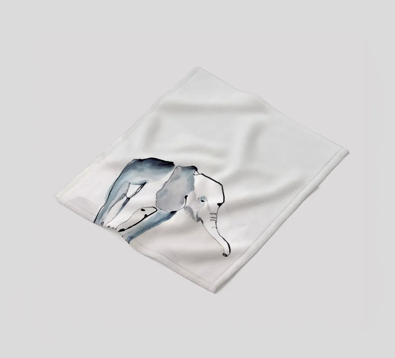 Olifant fleecedeken van Petit Boom Prints