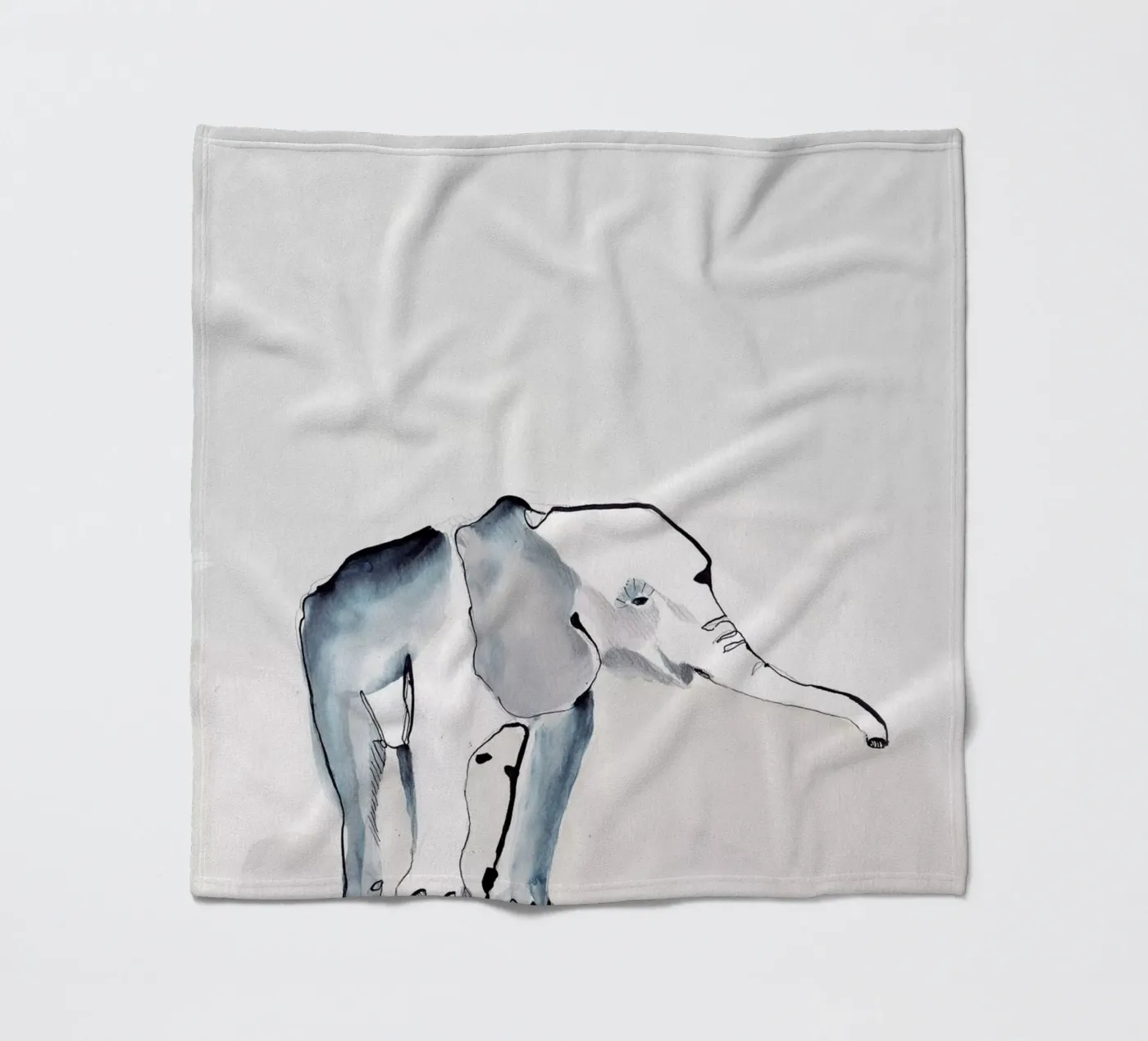 Elephant Fleecedecke von Petit Boom Prints
