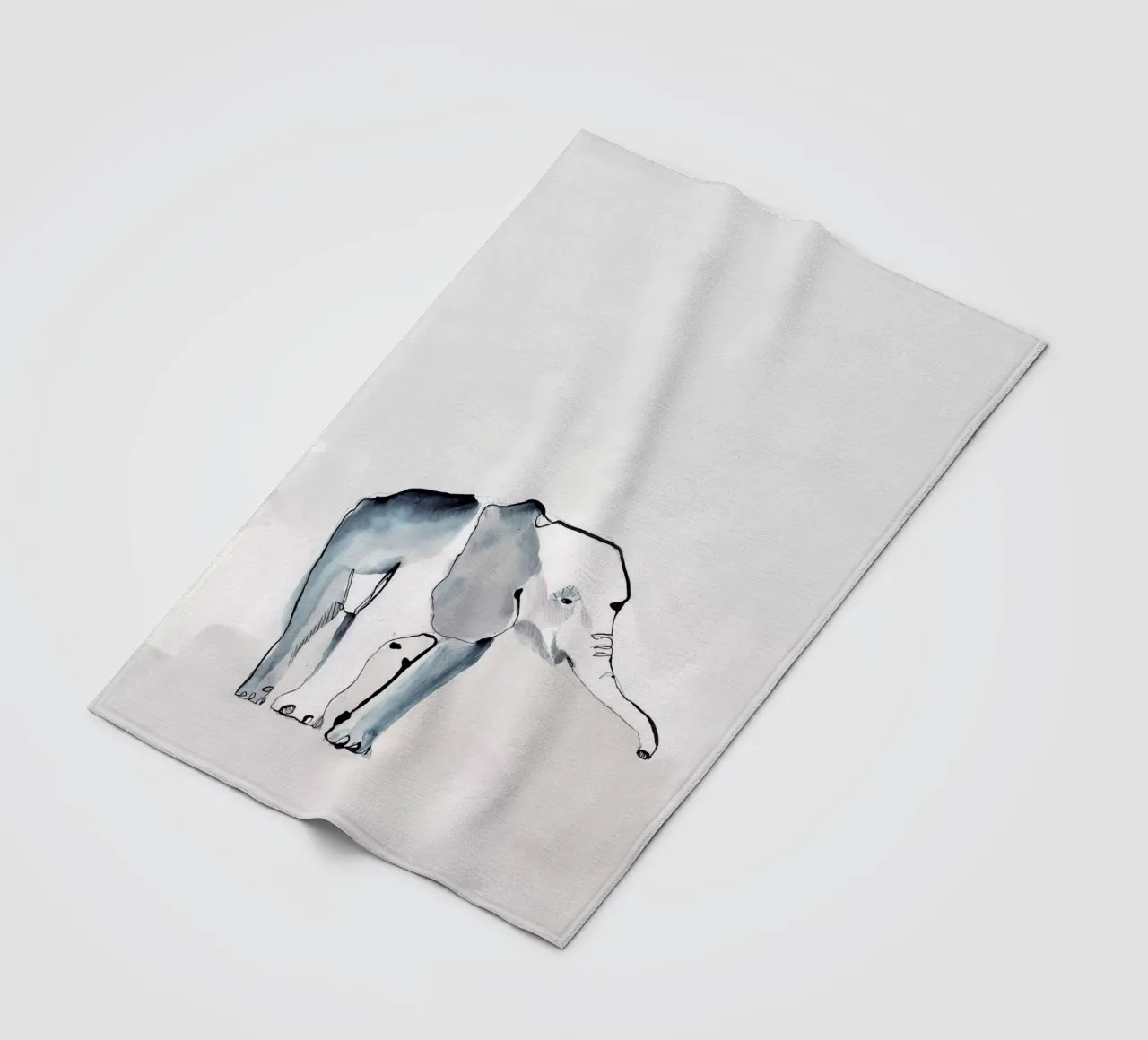 Olifant fleecedeken van Petit Boom Prints