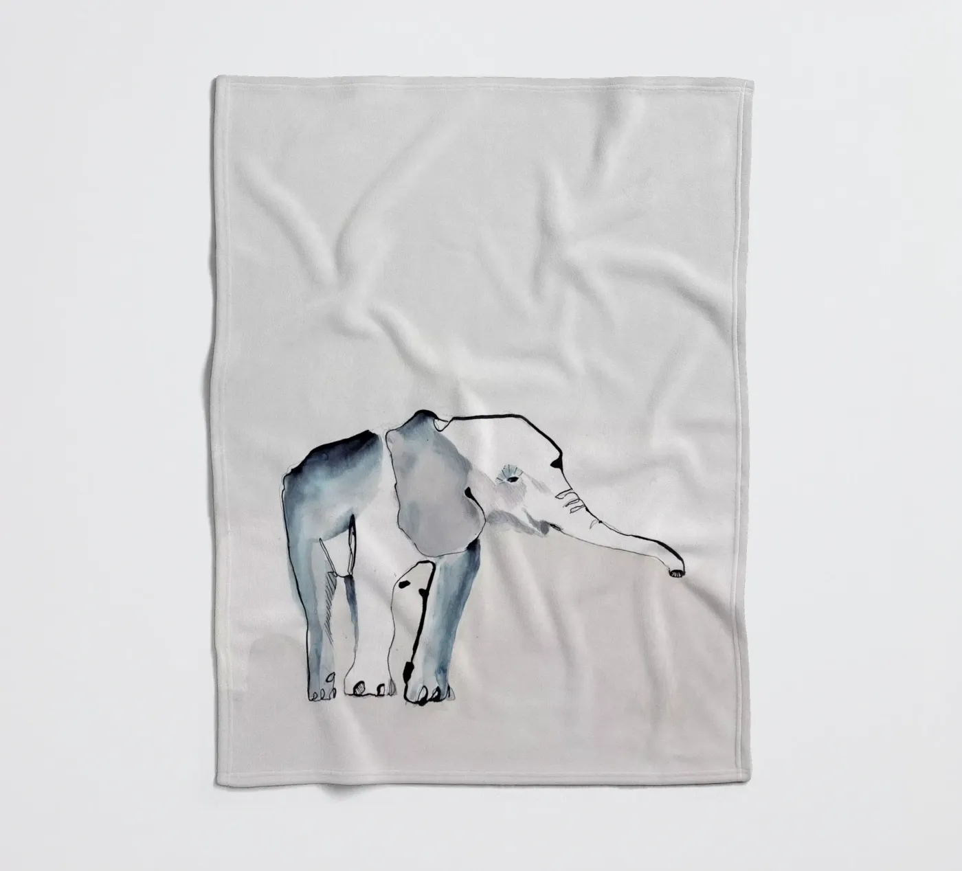 Elephant Fleecedecke von Petit Boom Prints