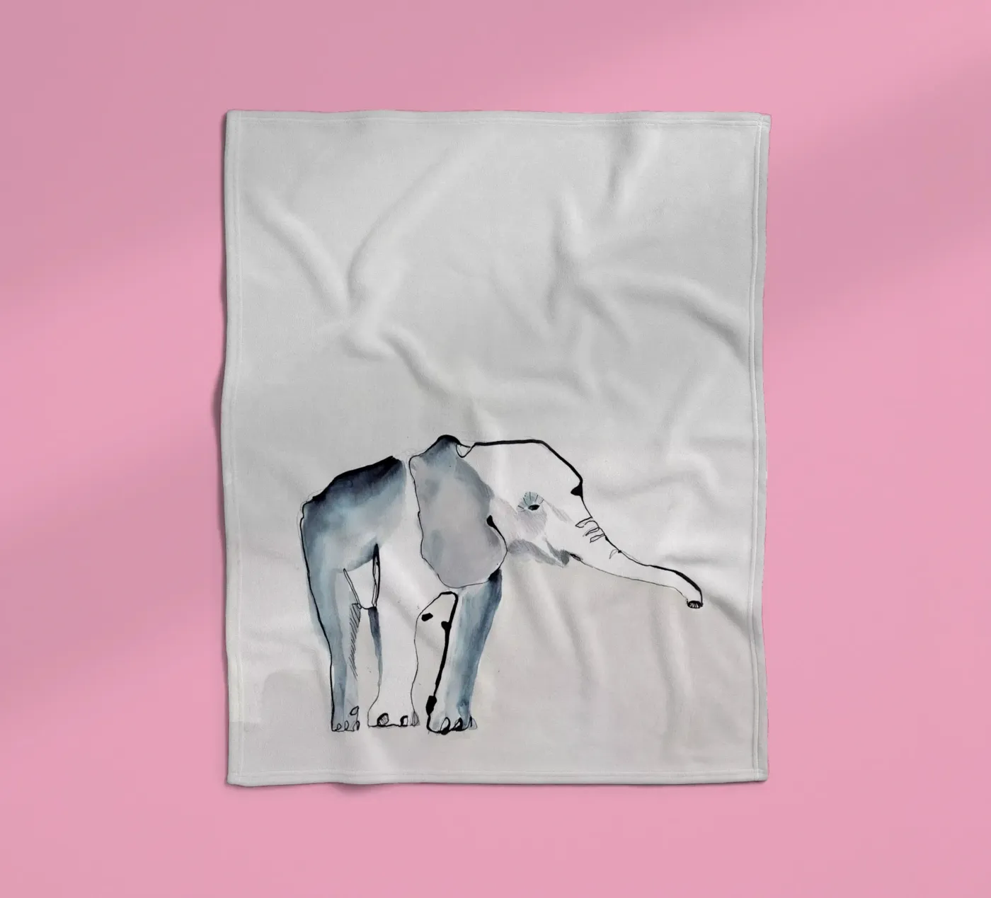 Elephant Fleecedecke von Petit Boom Prints
