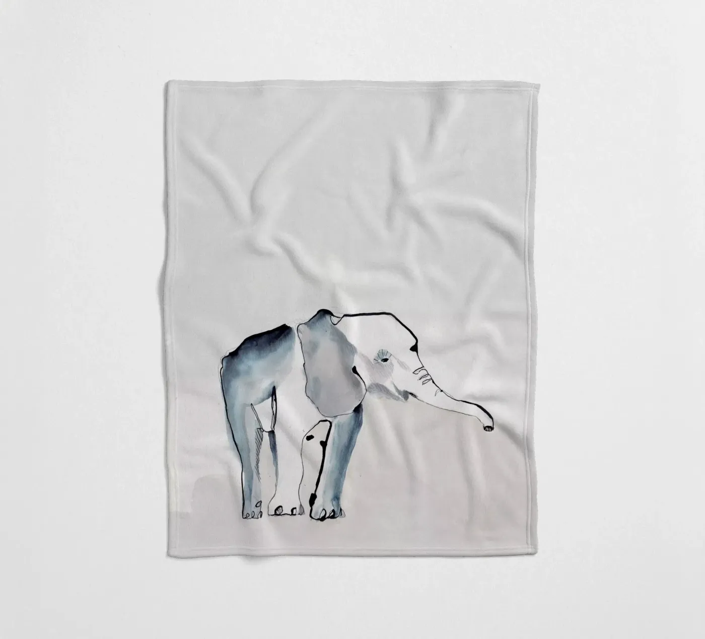 Elephant Fleecedecke von Petit Boom Prints