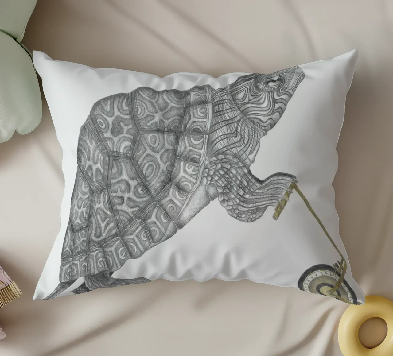 Muldoon Parker Common Map Turtle cuscino da Le Canot Rouge