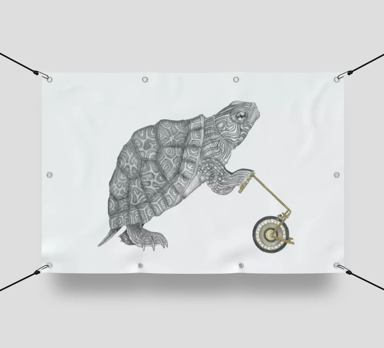 Muldoon Parker Common Map Turtle telo in pvc da Le Canot Rouge