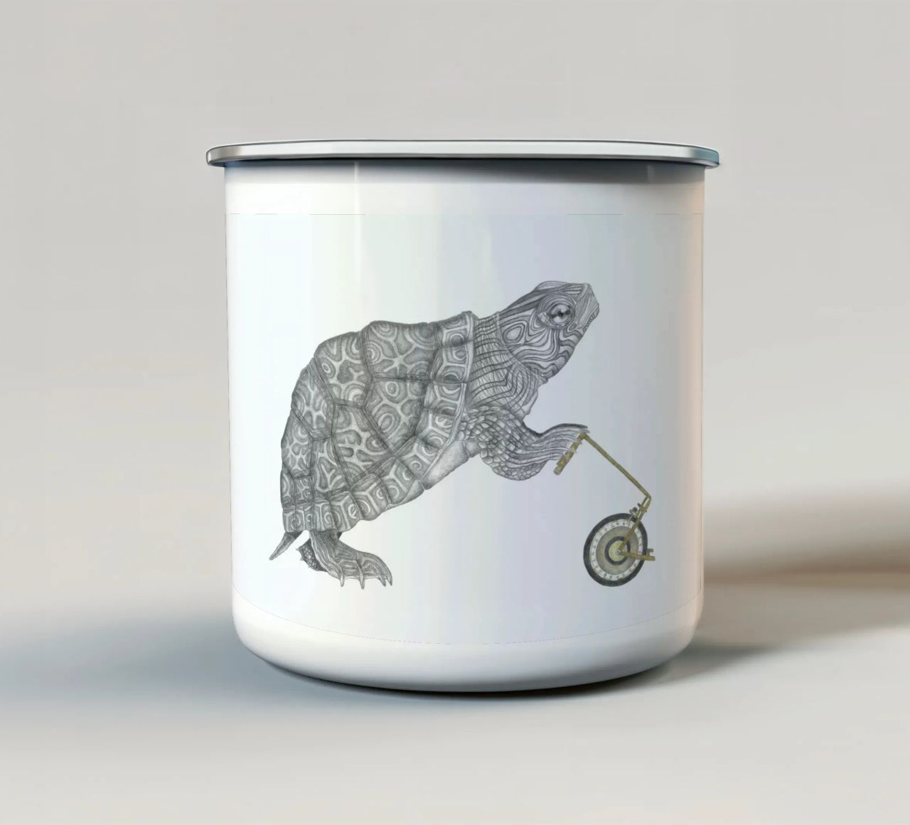 Muldoon Parker Common Map Turtle tazza in smalto da Le Canot Rouge