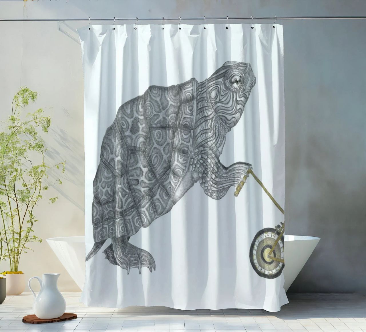 Muldoon Parker Common Map Turtle tenda da doccia da Le Canot Rouge