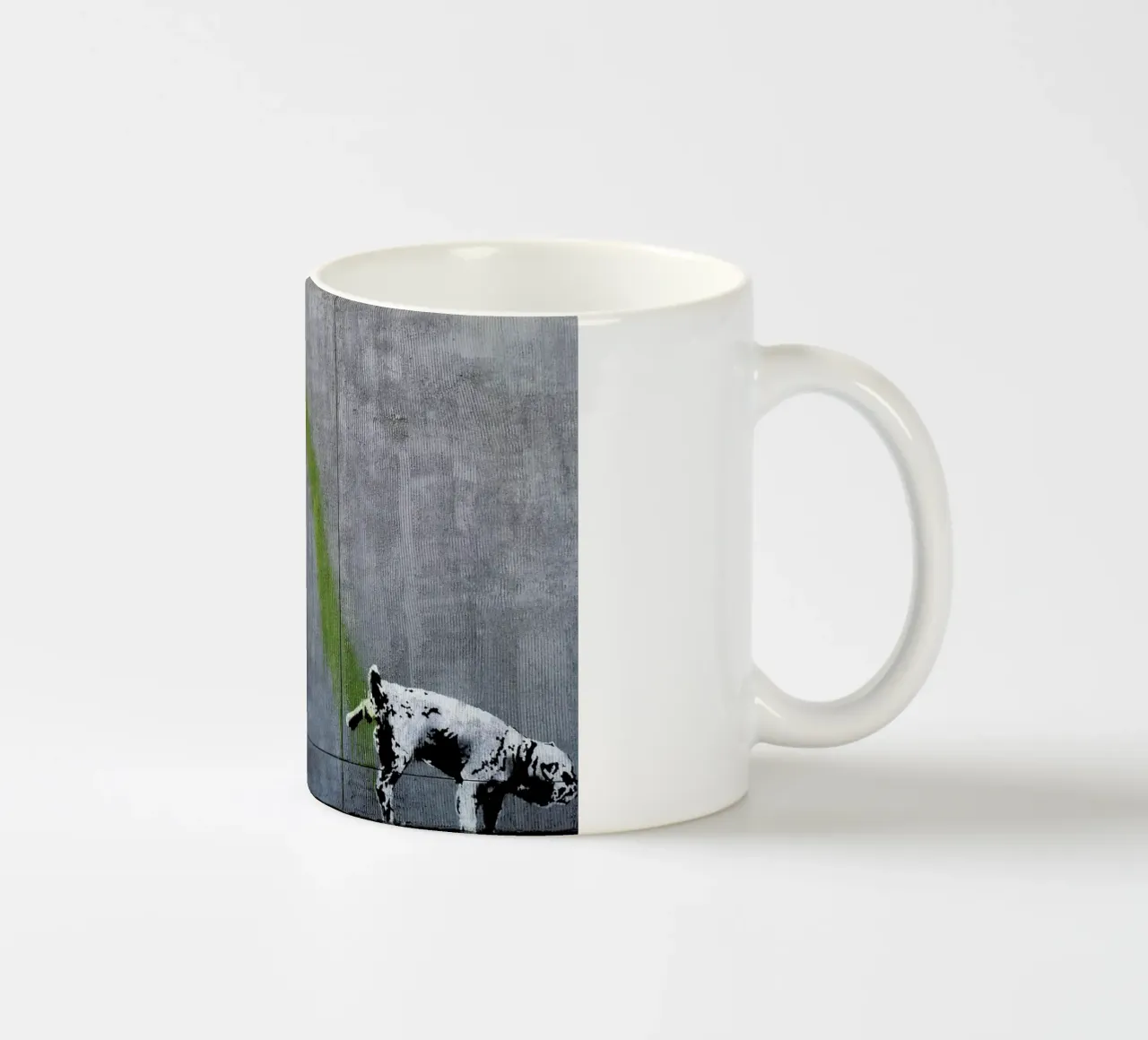 Pissing Dog tazza in ceramica da anderm