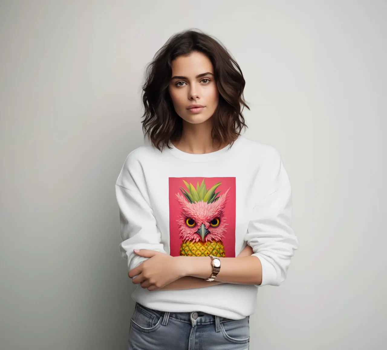 Ananas-Eule Design sweatshirt by Autofocus