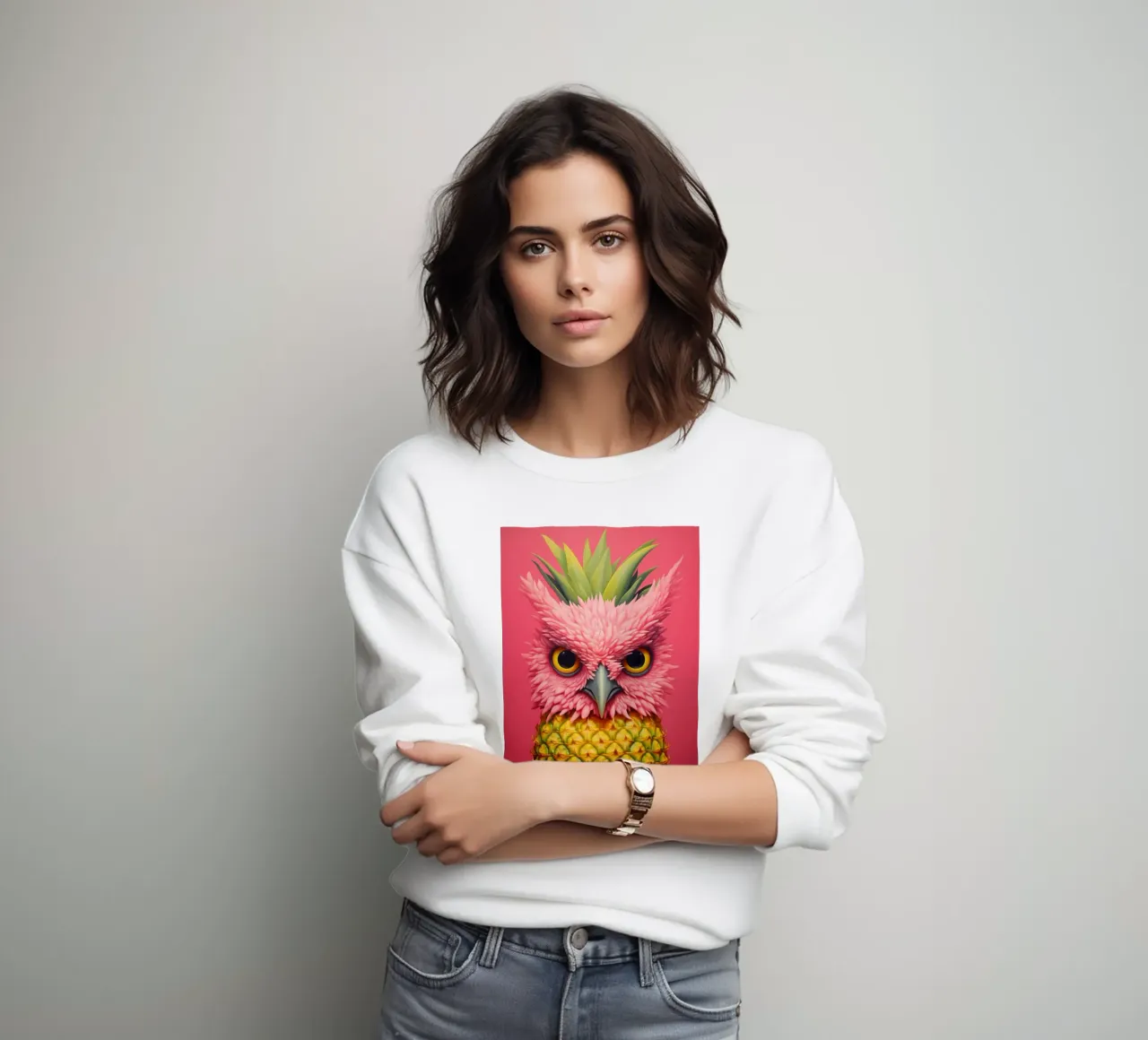Ananas-Eule Design felpa da Autofocus