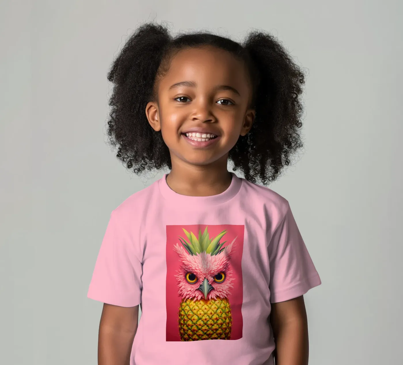 Ananas-Eule Design t-shirt bambini da Autofocus