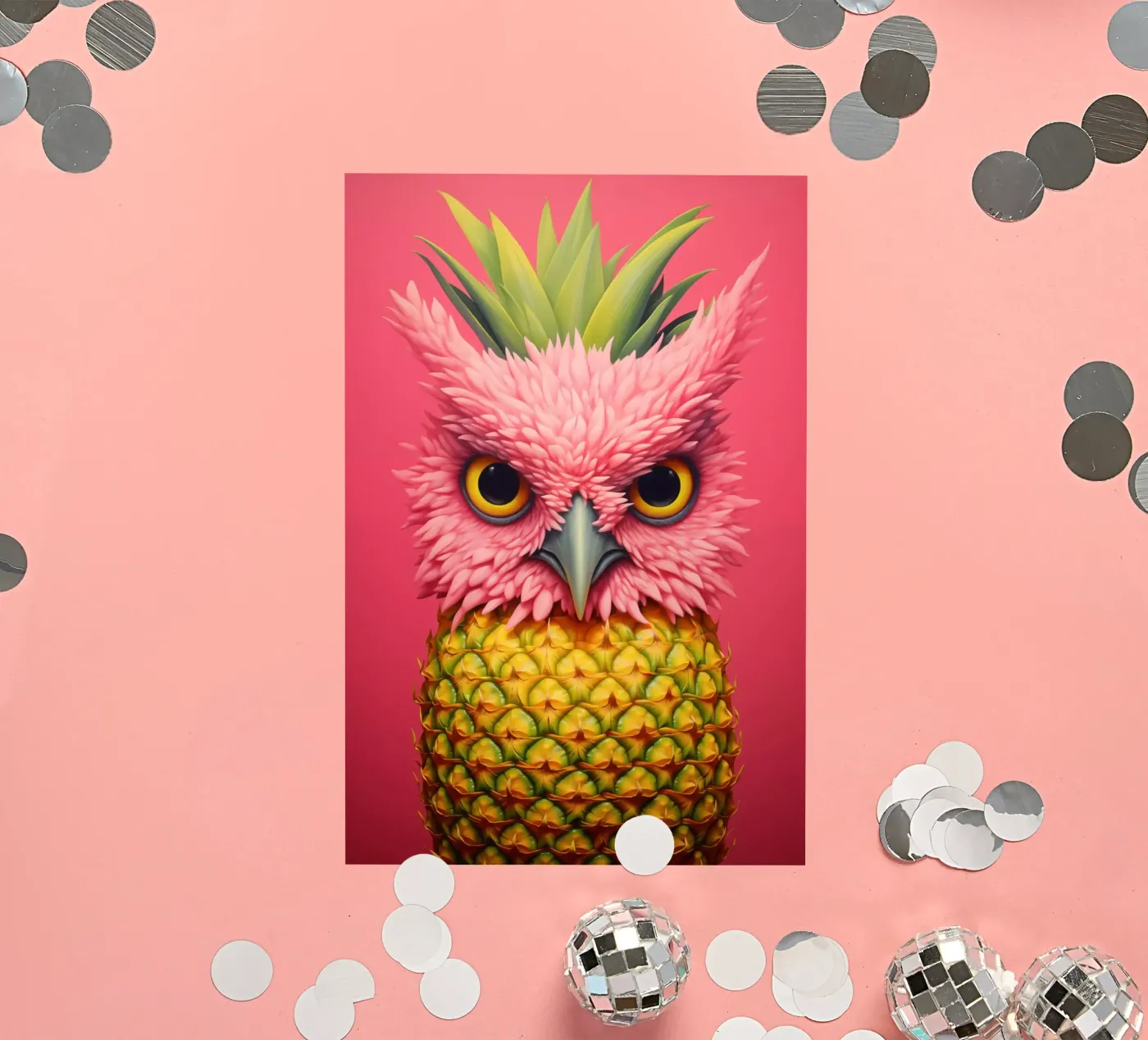 Ananas-Eule Design sticker by Autofocus