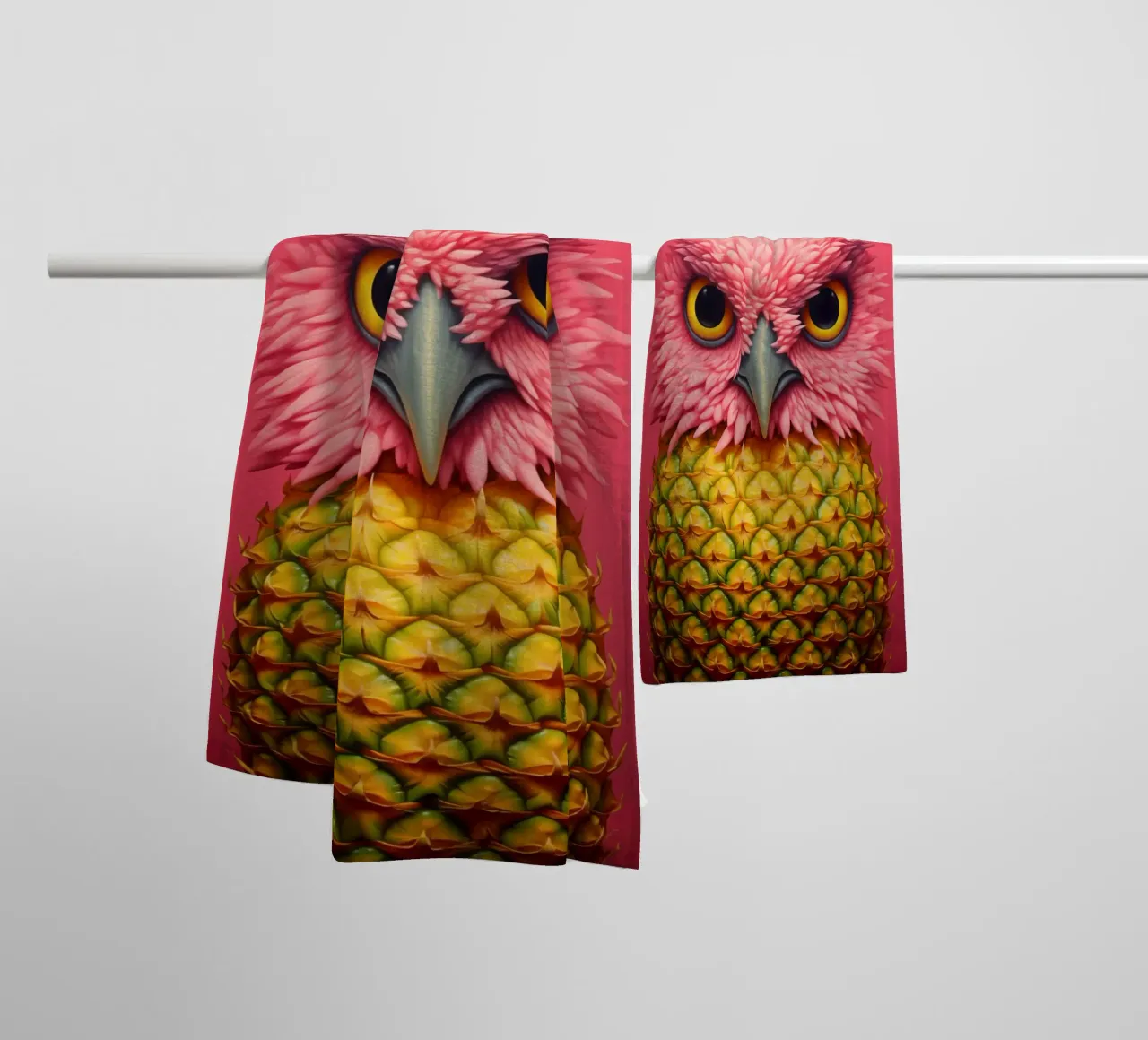 Ananas-Eule Design asciugamano da bagno da Autofocus