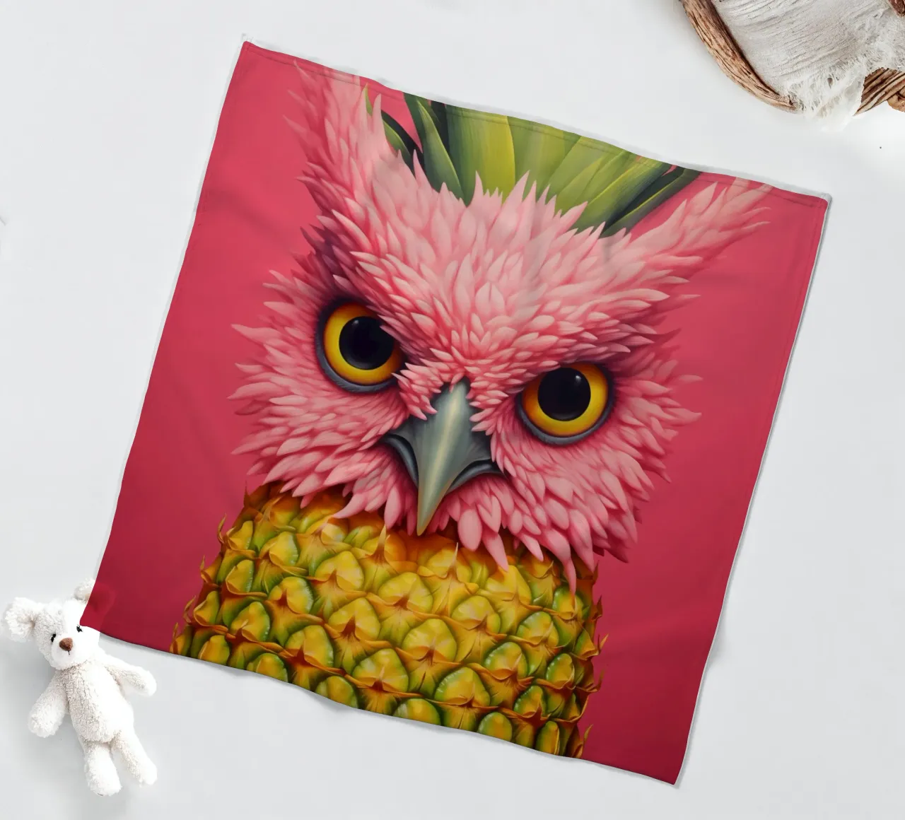 Ananas-Eule Design coperta in pile da Autofocus