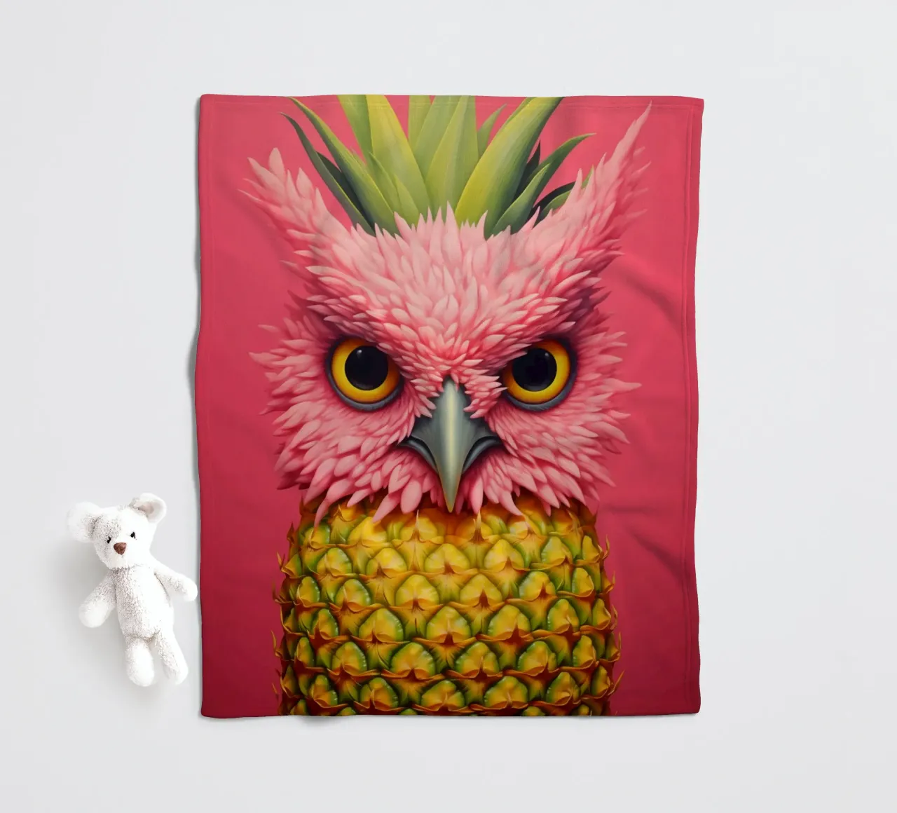 Ananas-Eule Design coperta in pile da Autofocus