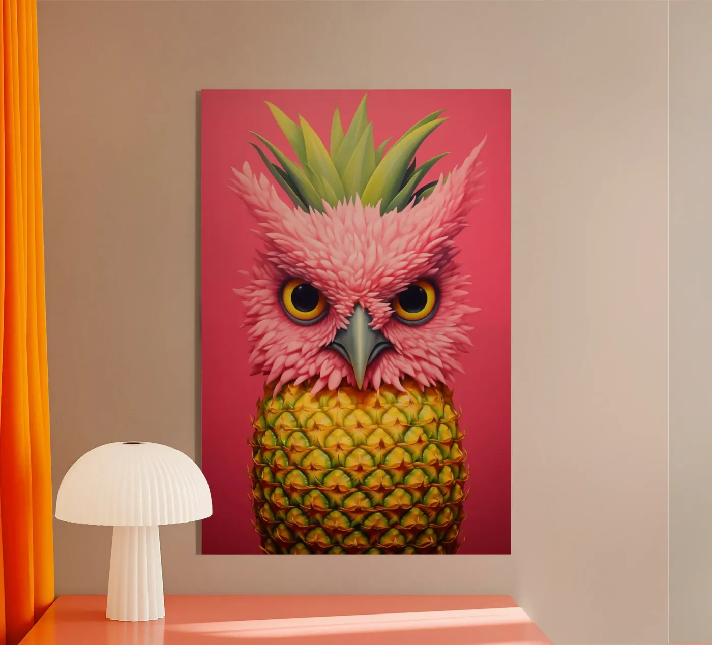 Ananas-Eule Design plexiglas de Autofocus