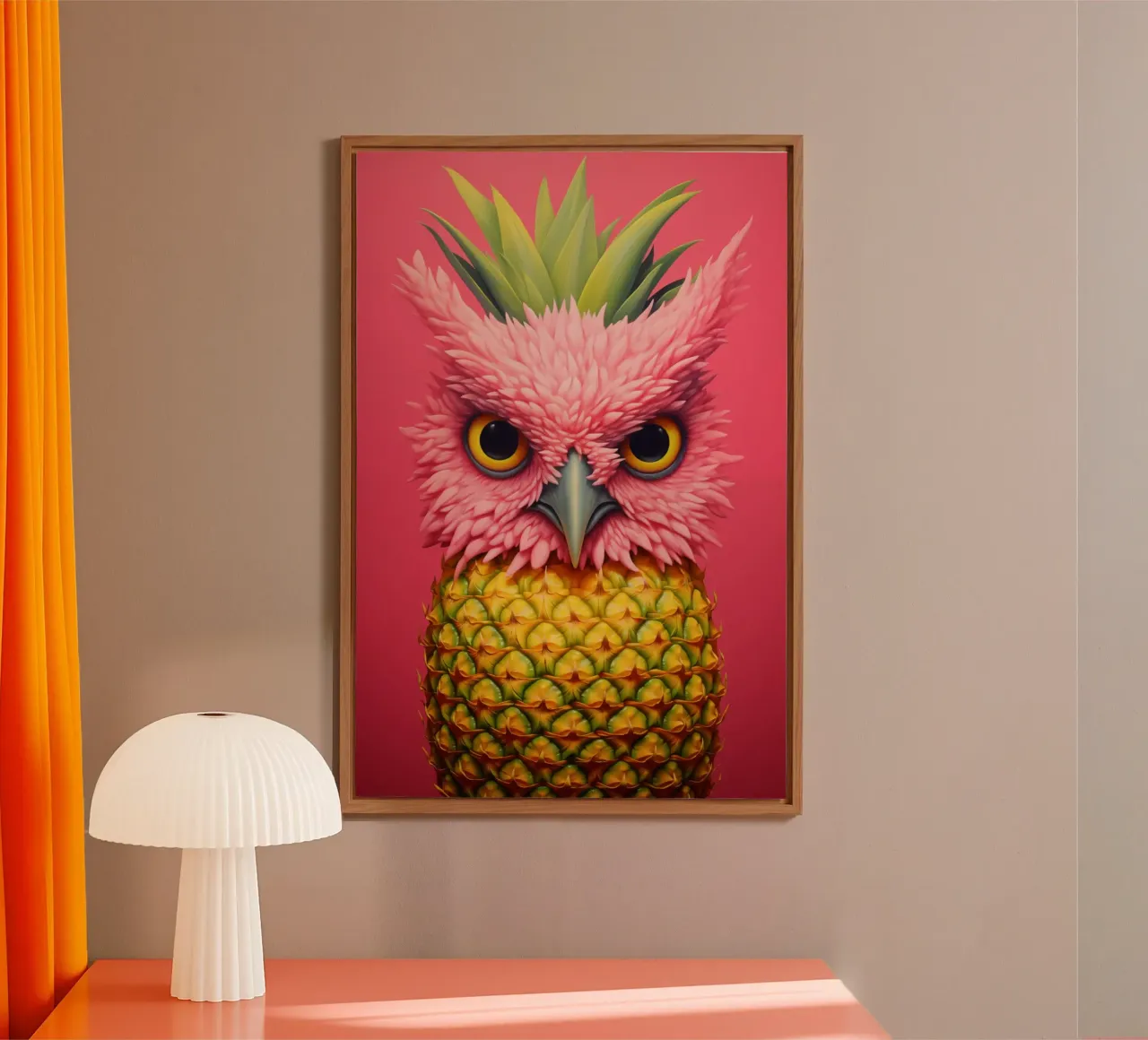 Ananas-Eule Design alluminio dibond da Autofocus