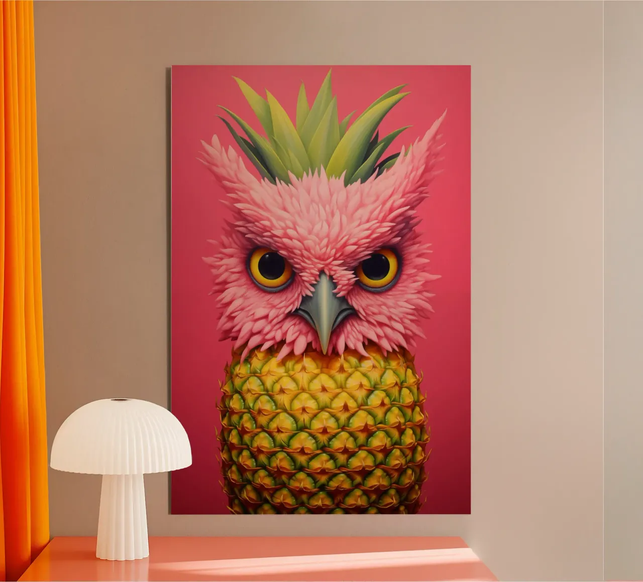 Ananas-Eule Design alluminio dibond da Autofocus
