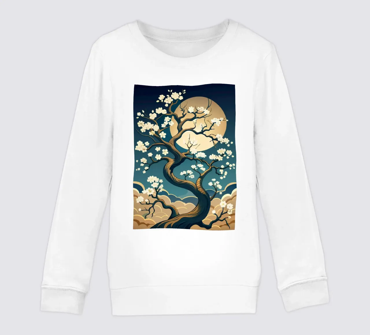 Fiore di luna: Un tranquillo arazzo di natura felpa bambino da Artistic-shop