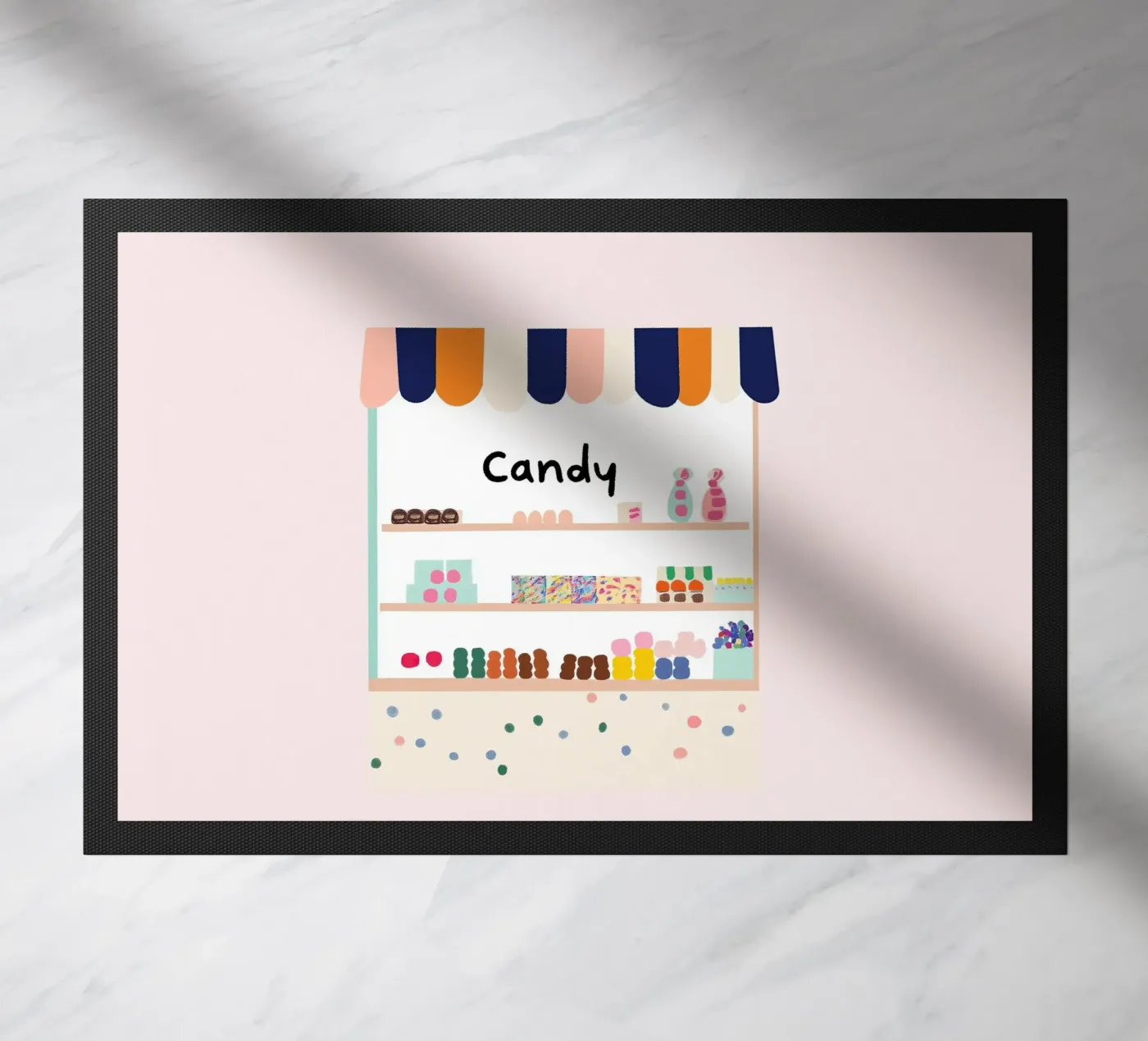 Candy shop doormat by Little Art Lab