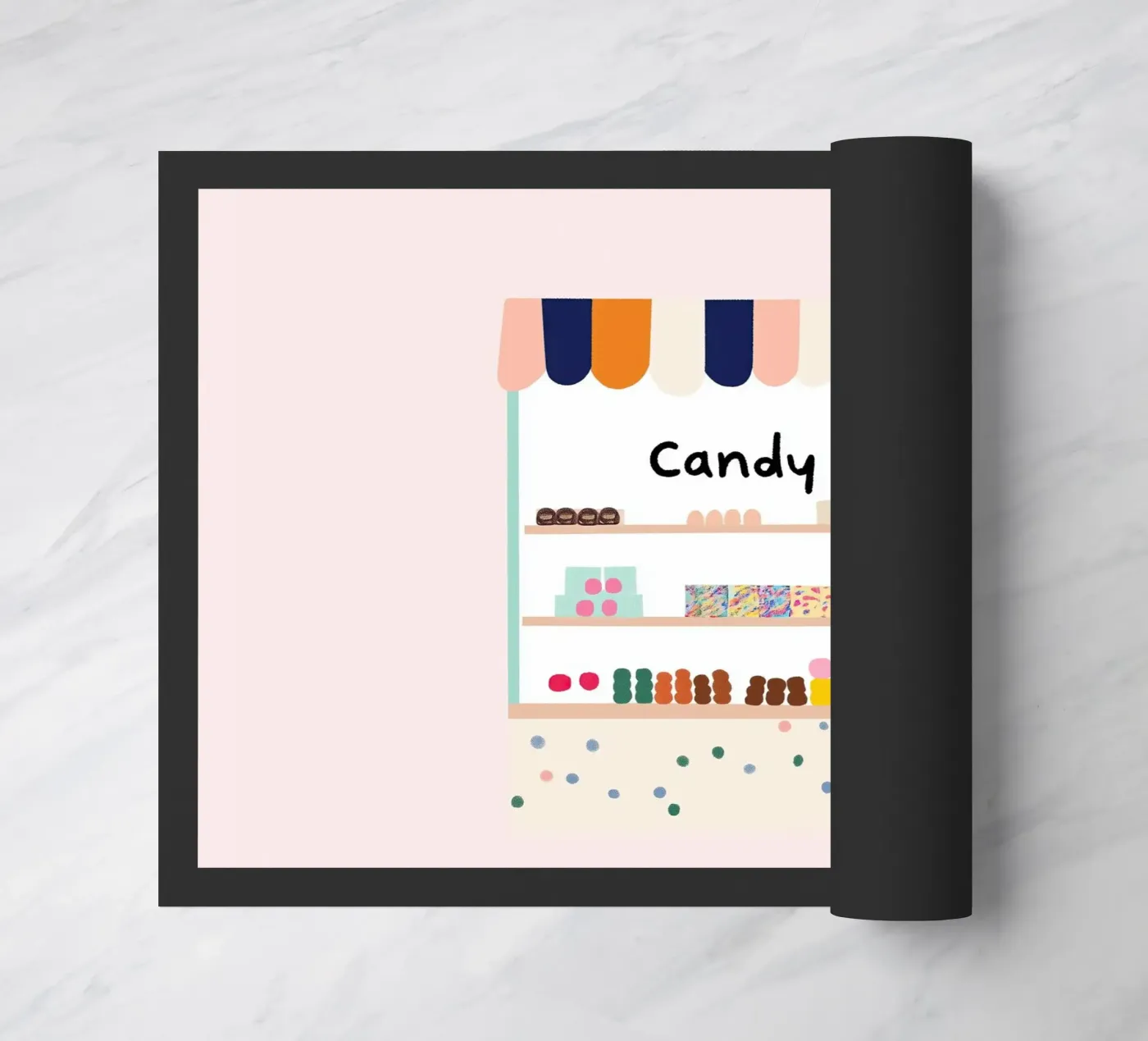 Candy shop doormat by Little Art Lab