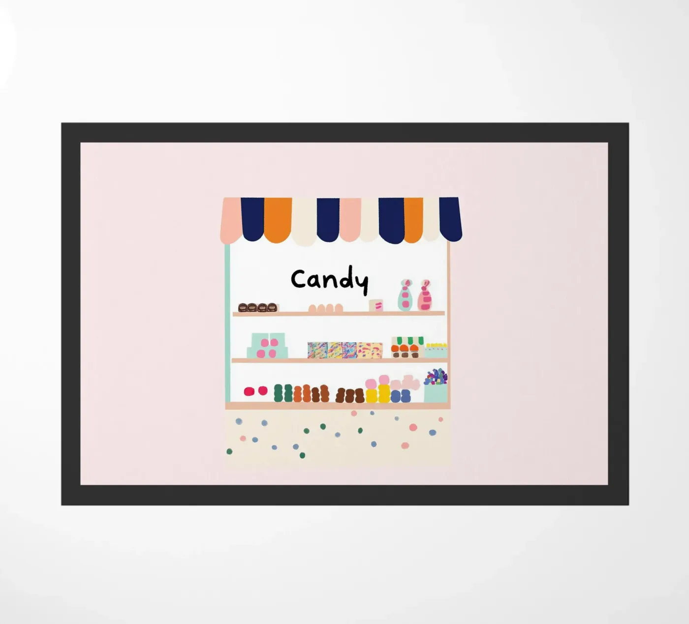 Candy shop doormat by Little Art Lab