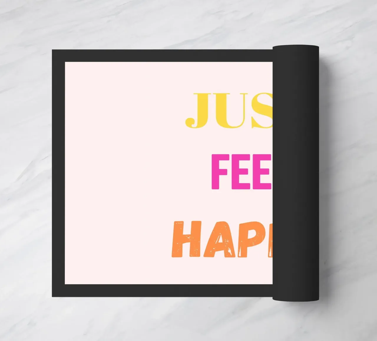 Sei einfach glücklich. Fußmatte von Poppya