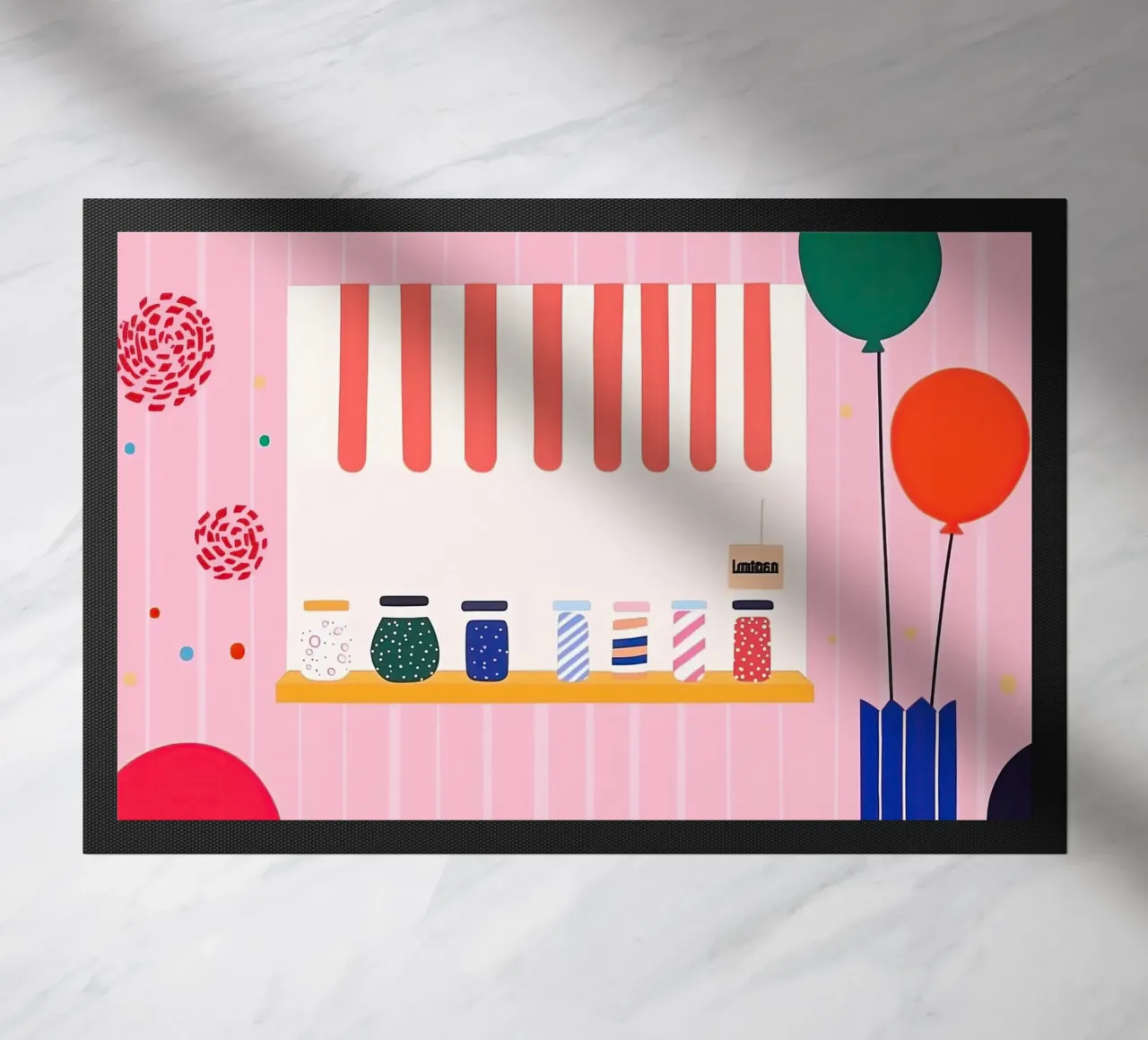 Leuke winkel deurmat van Little Art Lab