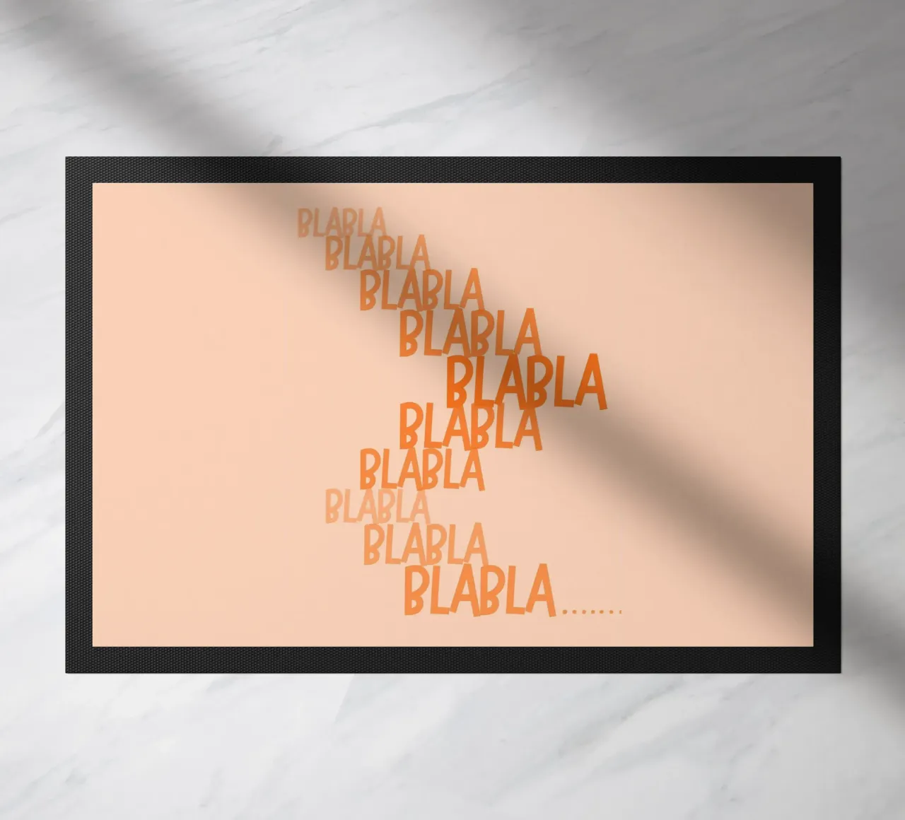 Blablabla, discussie, kletsen deurmat van Poppya