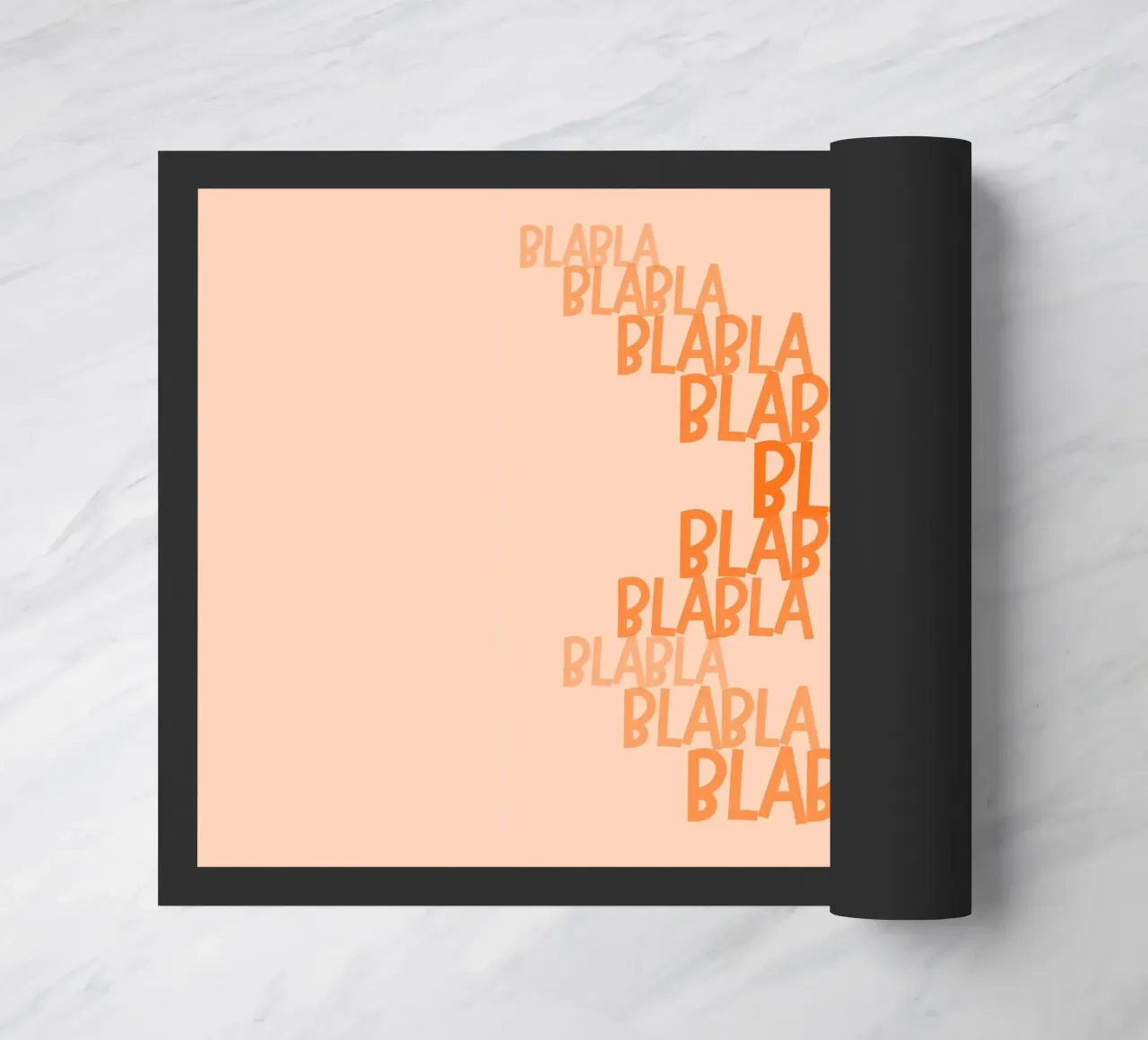 Blablabla, discussie, kletsen deurmat van Poppya