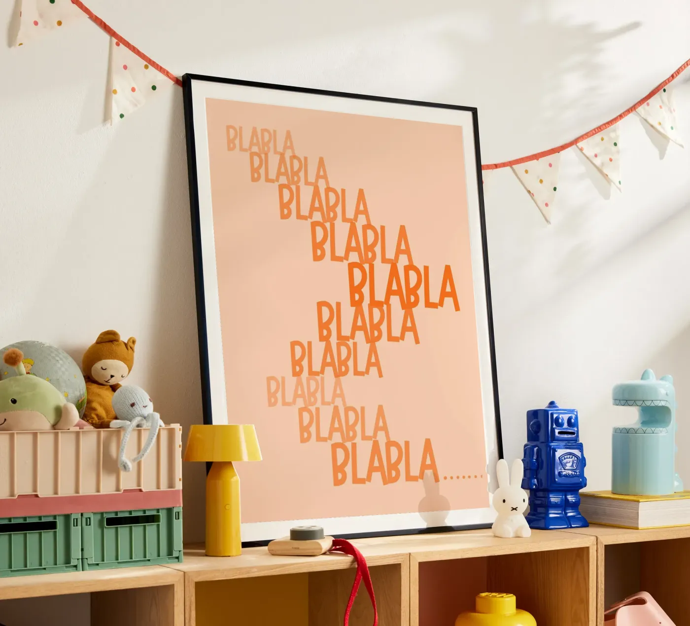 Blah blah blah, chatter, talk Poster von Poppya