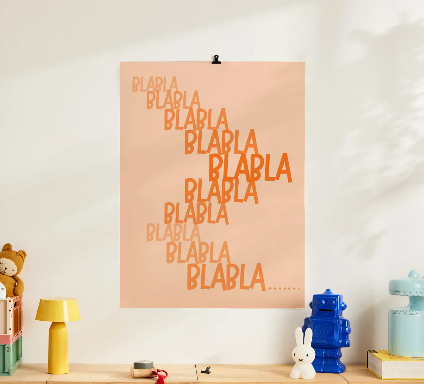 Blah blah blah, chatter, talk Poster von Poppya