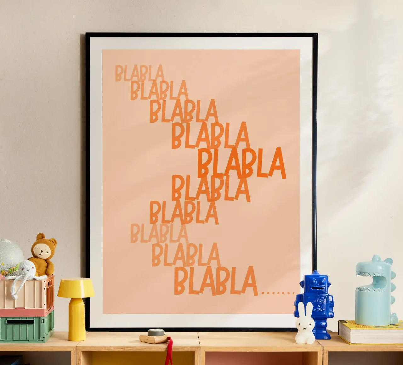 Blablabla, discussie, kletsen poster van Poppya